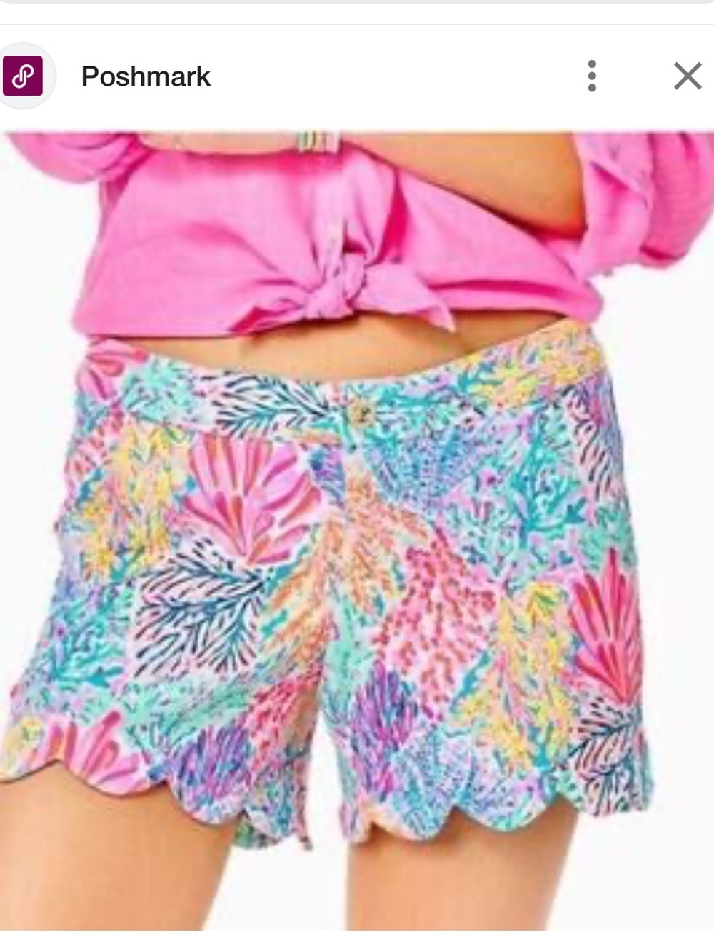 Lilly Pulitzer Buttercup Scalloped Hem Printed Women's Shorts Size 4